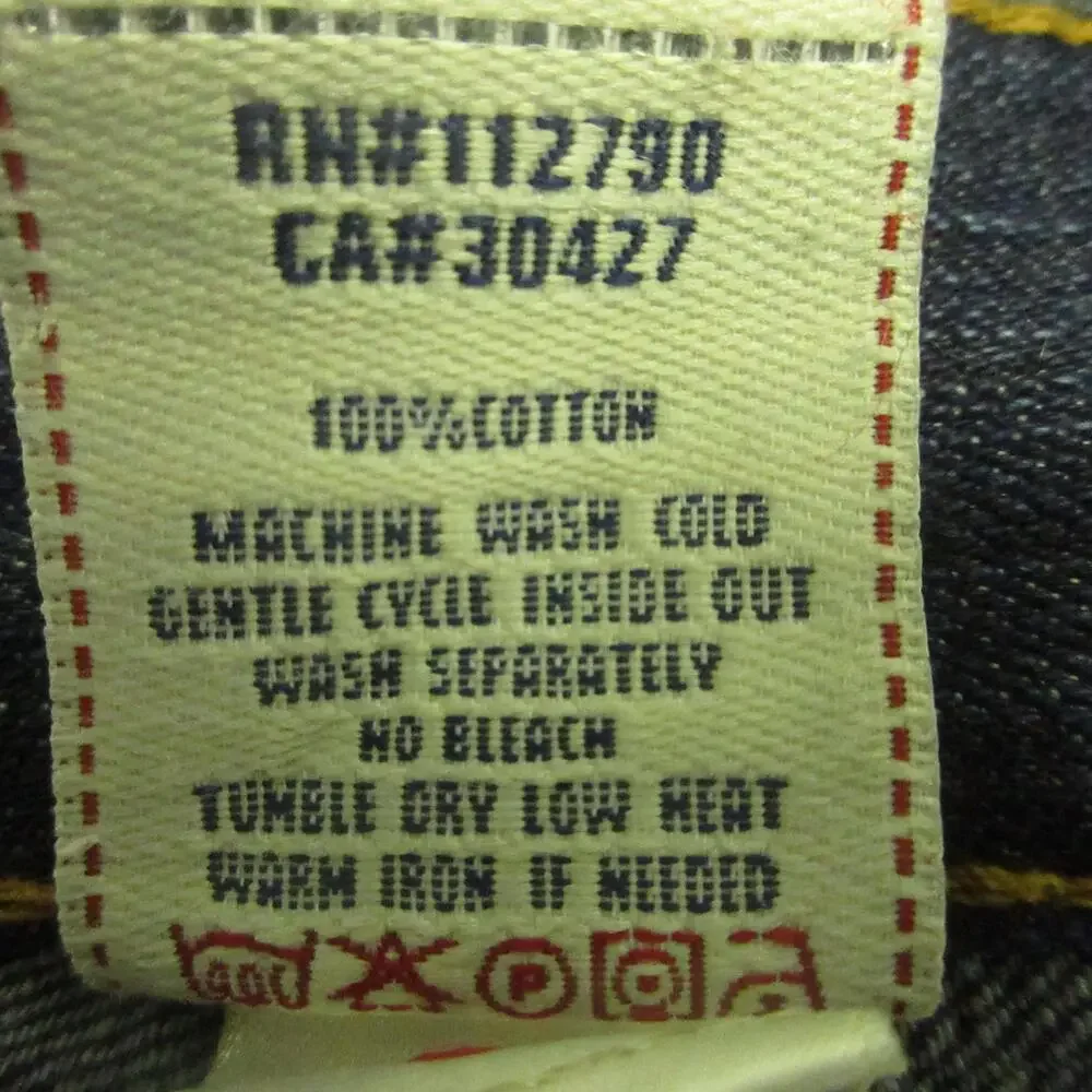 Vintage True Religion Jeans Mens 34x30 Blue Leather Horseshoe Distressed USA